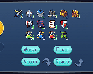 Quests User Interface (UI) Framework for Unity with Graphics. Next Level Gaming Unity Templates.