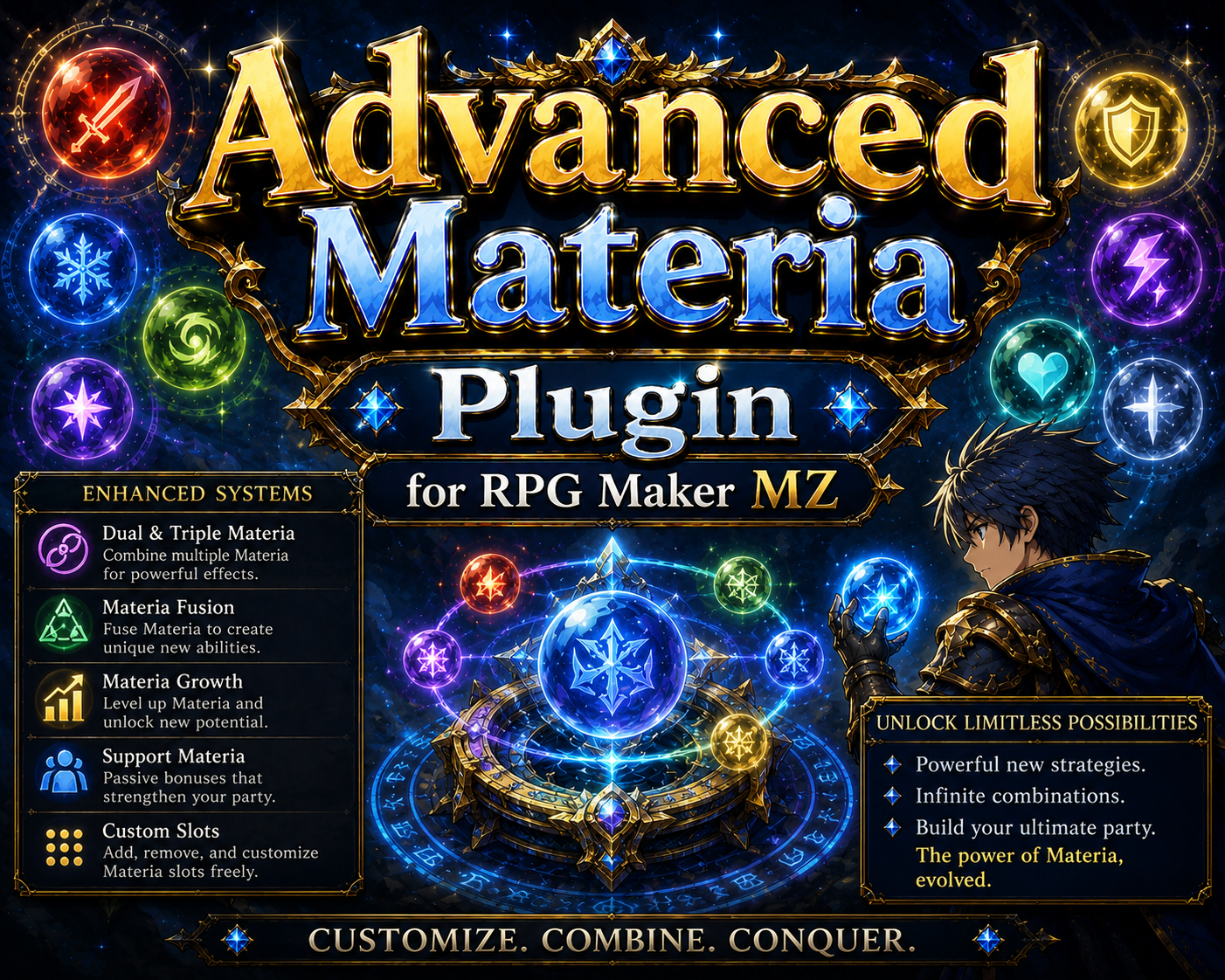 Advanced Materia System Plugin Is Now Available for RPG Maker MZ!